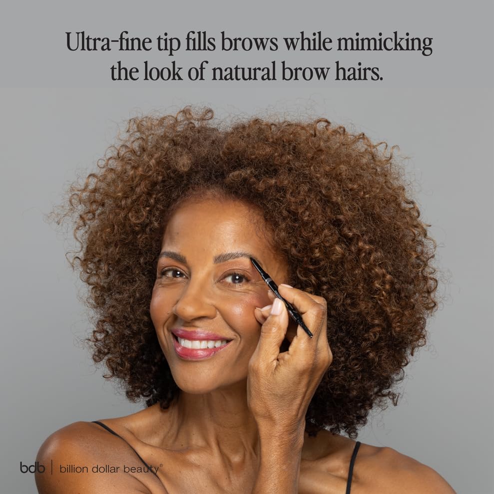 bdb Brows on Point Micro Brow Pencil - Precision Tip & Spoolie, Waterproof, Define, Shape & Fill Brows, Blonde, 2-Pack