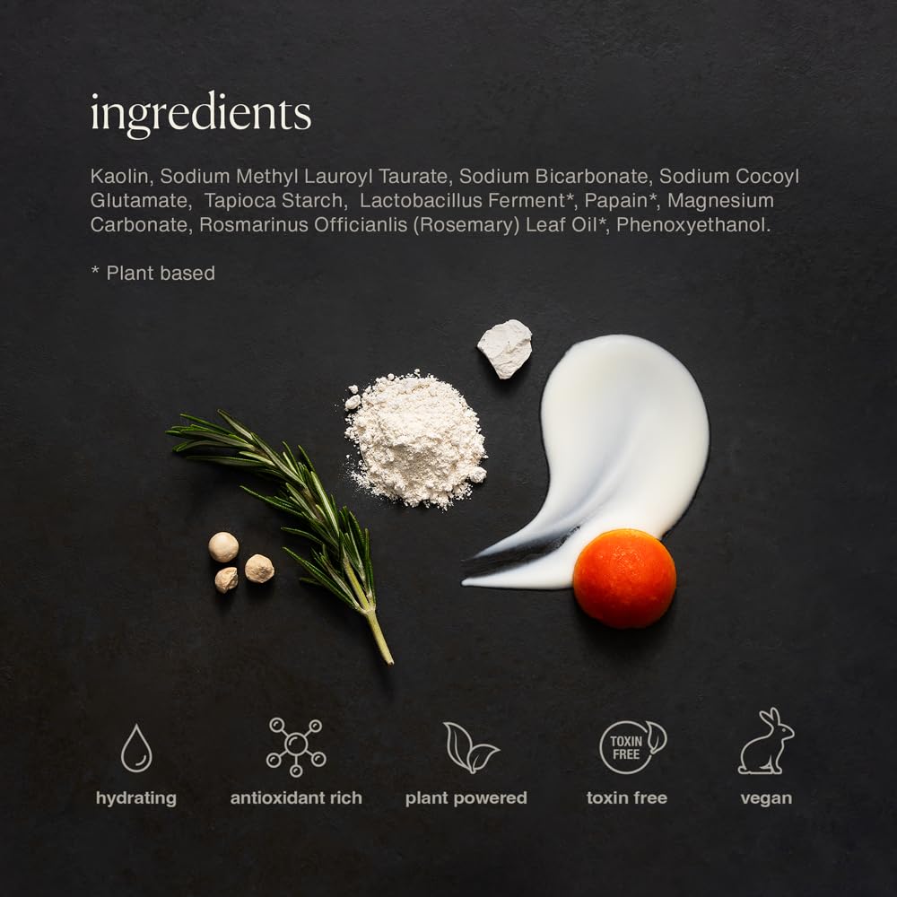 evolvetogether x Joanna Czech Rosemary Enzyme Twice-Daily Face Cleanser for Women & Men | Hydrating, Gentle Enzymatic Formula For All Skin Types | Vegan, Toxin-Free | Made in USA (Fiji, 1.41 Oz)