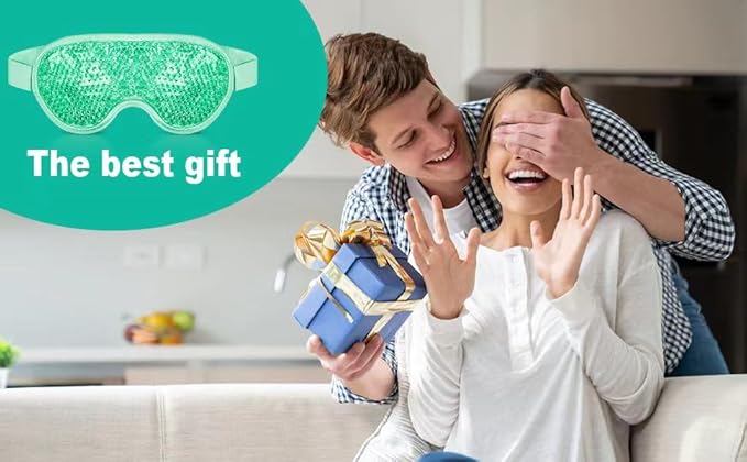 ONLYSKY BEAUTY Cold Eye Mask Cooling Gel Eye-Mask for Dry Eyes, Eye relax and Pressure Release as Gift for women (Green)