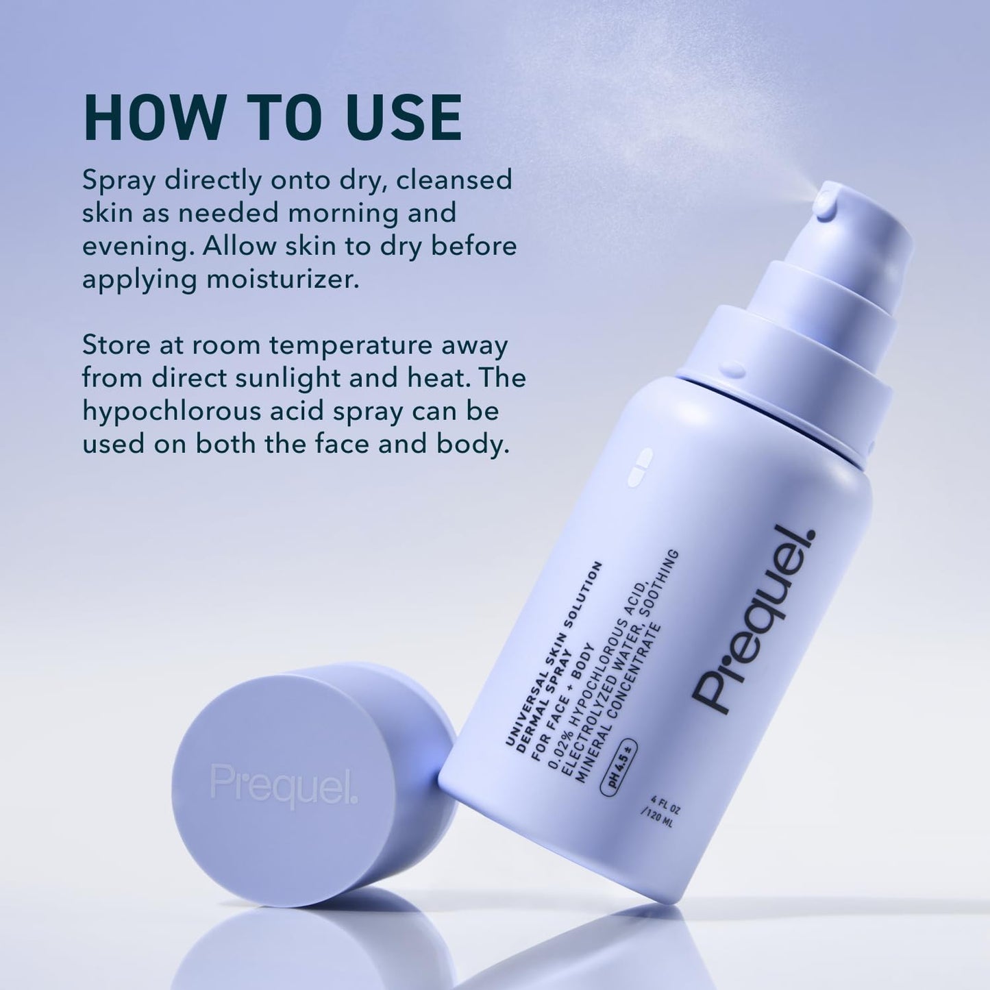 Skin Universal Skin Solution Hypochlorous Acid Spray for Face and Body. HOCL Facial Cleanser and Dermal Spray with Electrolyzed Water and Mineral Complex. pH-Stabilized Skin Care. 4oz