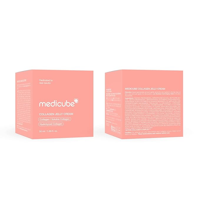 medicube Collagen Jelly Cream- Niacinamide & Freeze-Dried Hydrolyzed Collagen - Boosts skin's barrier hydration and gives 24h Glow & Lifted Look - Korean skincare (1.69 Fl Oz (Pack of 1))
