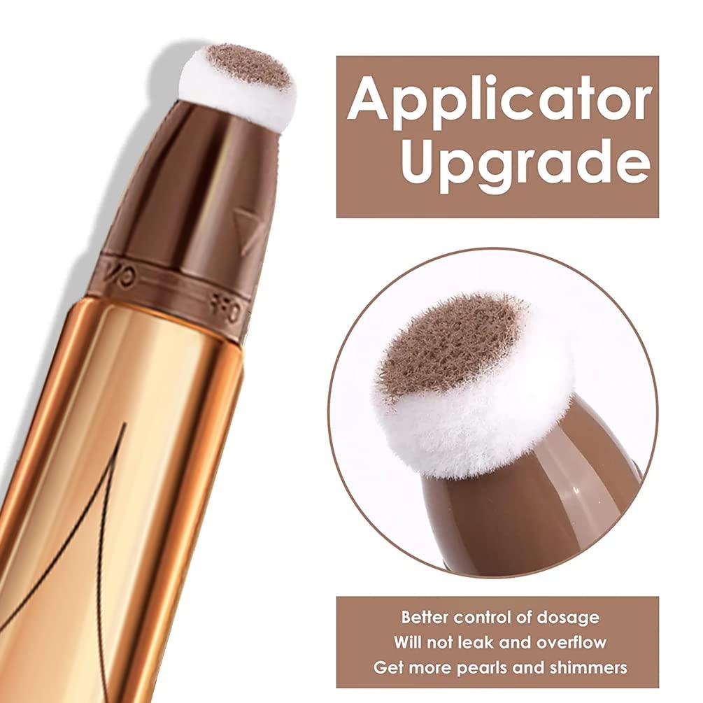 Highlighter Beauty Wand, Face Concealer Contouring With Halo Glow Liquid Filter Long Lasting & Smooth Matte Finish Liquid Illuminator Makeup Stick (05 Bronze Gold)