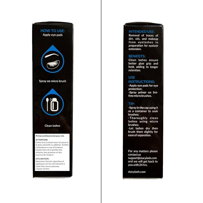 STACY LASH Eyelash Extension Primer (1.35fl.oz/40ml) /Protein Oil Remover/Increase Adhesive Bonding Power Retention/Pretreatment for Individual Semi Permanent Extensions Glue Supplies