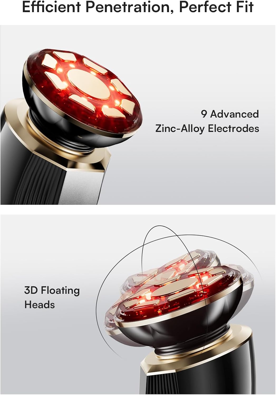 INIA 3-in-1 Red Light Therapy for Face and Neck Beauty Device for Puffiness & Skin Firming Skincare Tool