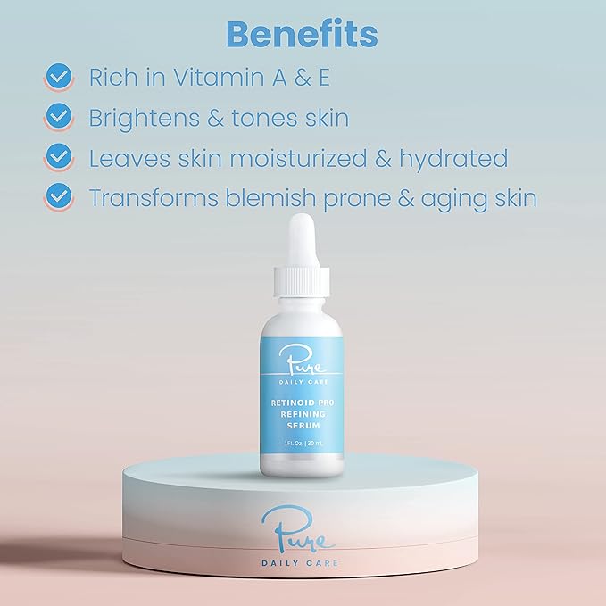Retinoid Pro Refining Serum - Retinol-Alternative Vitamin E Vitamin C Professional Clean Beauty Facial Skincare