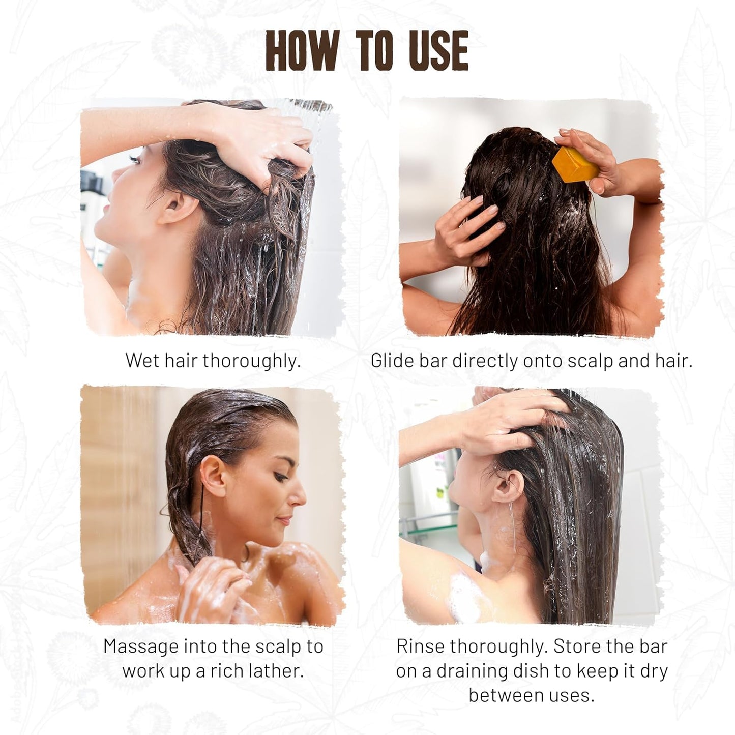 Herbishh Castor Oil Shampoo Bar – Nourishing Solid Shampoo Bar for Hair Growth & Thinning Hair – Castor Oil Shampoo Soap for Moisturized Scalp – Natural Soap 3.53 oz Pack of 3