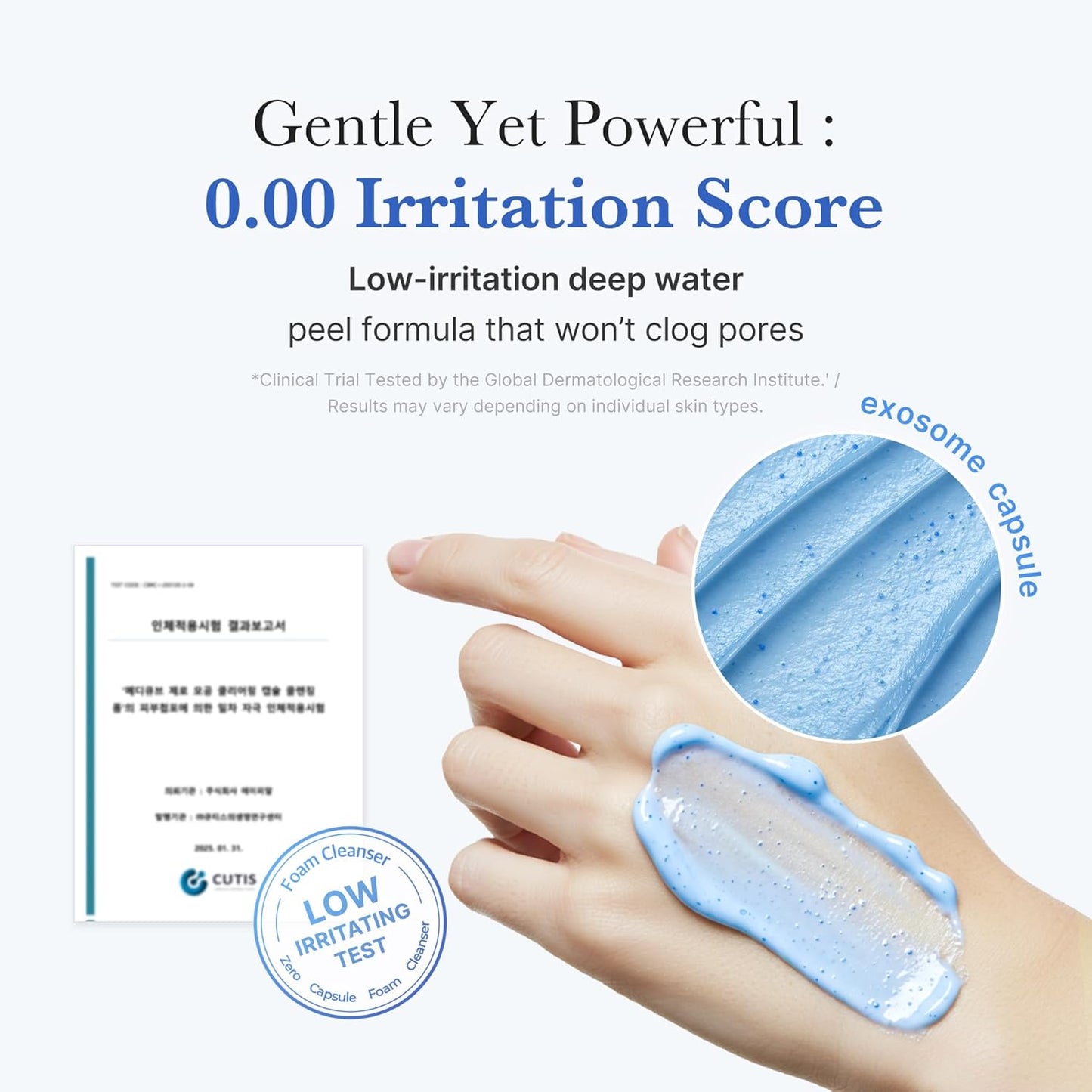 medicube Zero Pore Clear Blue Capsule Facial Deep Cleanser for Skin Texture, Blackhead & Pore Care | AHA, BHA & PHA for Double Cleansing, Daily Gentle Face Wash, Korean Skincare | 120g / 4.23 oz