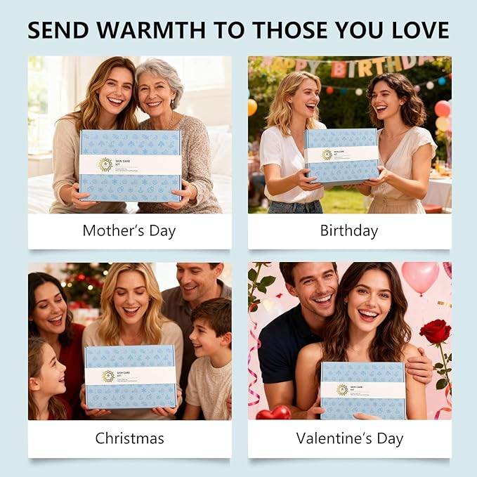 Ylang 23 Pcs Facial Skin Care Kit, Bath and Body Gifts for Women & Men, Spa Kit, Gift Baskets, Birthday Gifts For Women, Cream, Face Oil, Sheet Mask, Gel Eye Mask, Christmas, Valentines, Mother Day