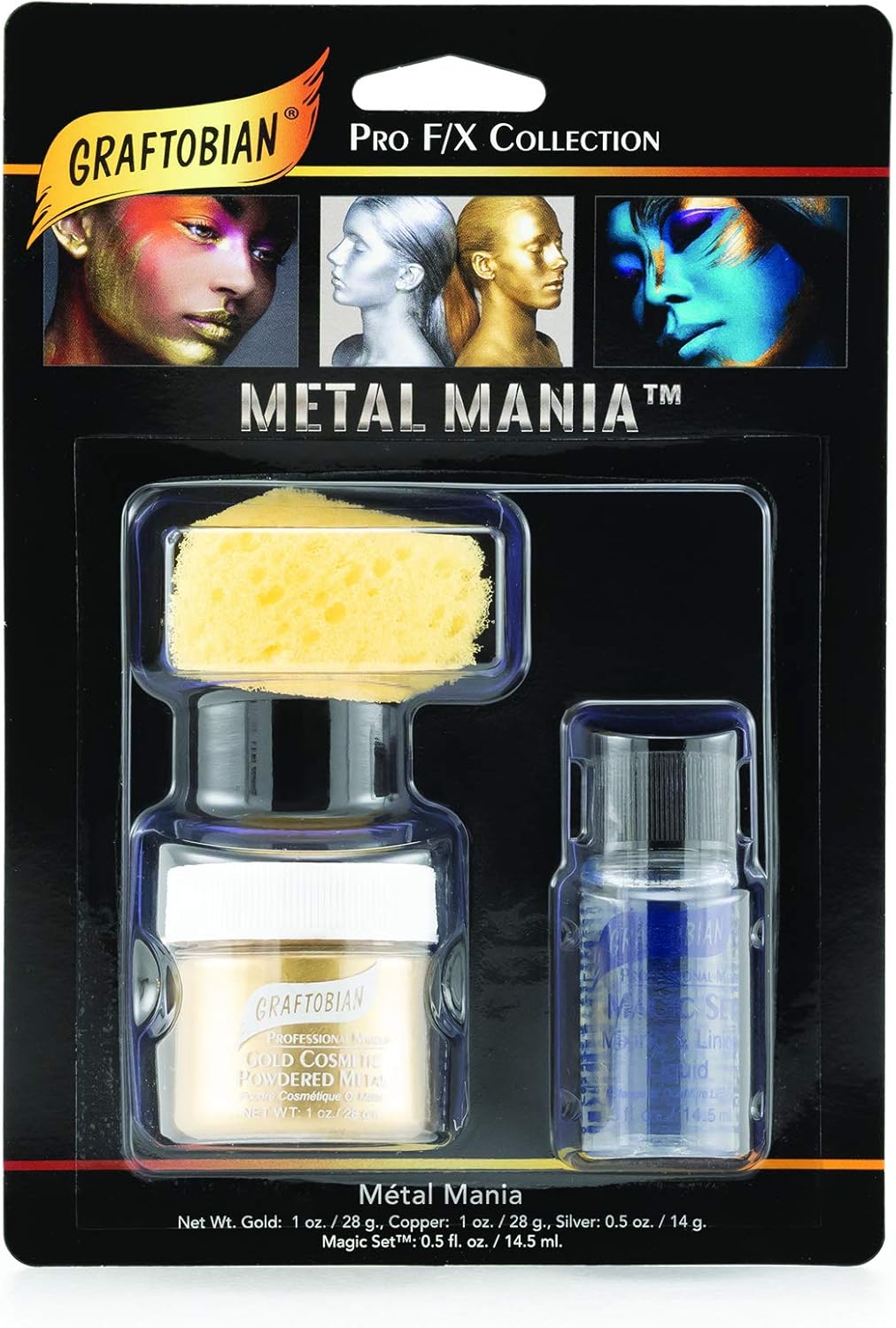 Graftobian Metal Mania Makeup Kit Gold 1 oz./26 g
