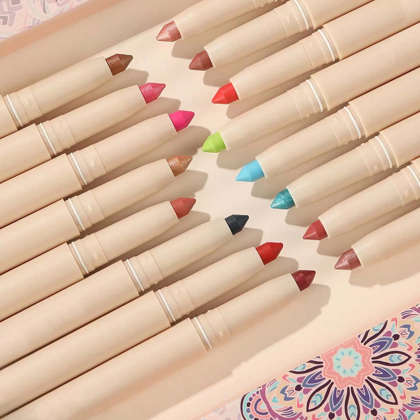 Peach Eyeshadow Stick, Smooth Cream Shimmer Eyeshadow Pencil, Waterproof Long Lasting High Pigmented Hypoallergenic Eye Shadow Highlighter Stick Create Multi-Dimension Eyes Look(20# Peach Shimmer)