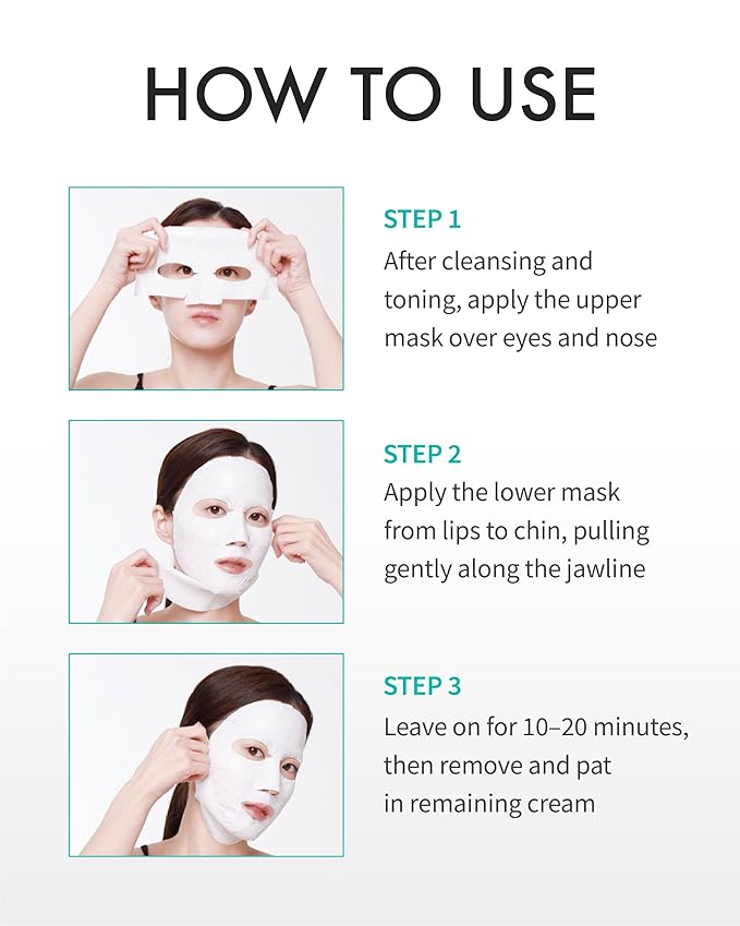 REJURAN® Perfect V Tighter Dual-Sheet Lifting Sheet Mask, c-PDRN® (4ea) – Face & Jawline Lifting and Firming Original PDRN & Purecolla, Deep Moisturizing, Skin Tightening Anti-Aging Korean Skin Care