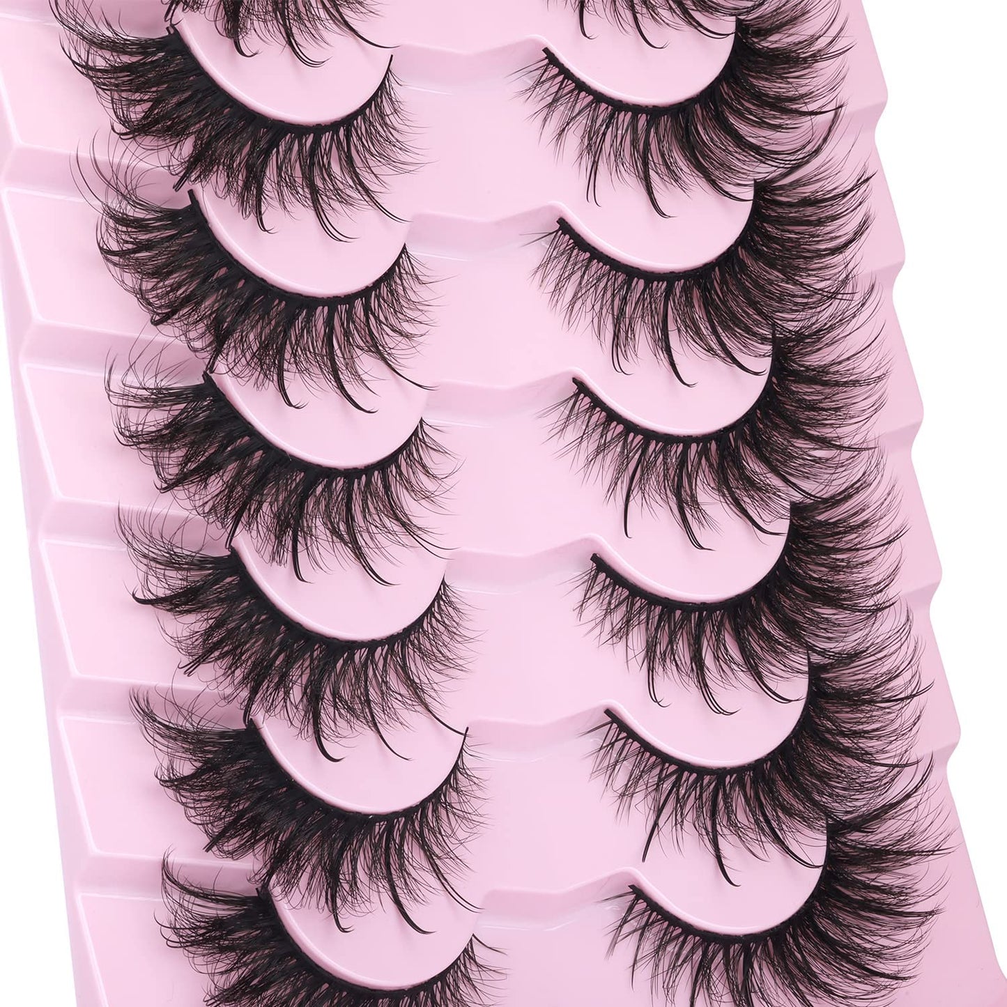Fox Eye Lashes Wispy Faux Mink Lashes Volume Fairy Cat Eye Lashes That Look Like Extensions Spiky Fake Eyelashes Natural Look