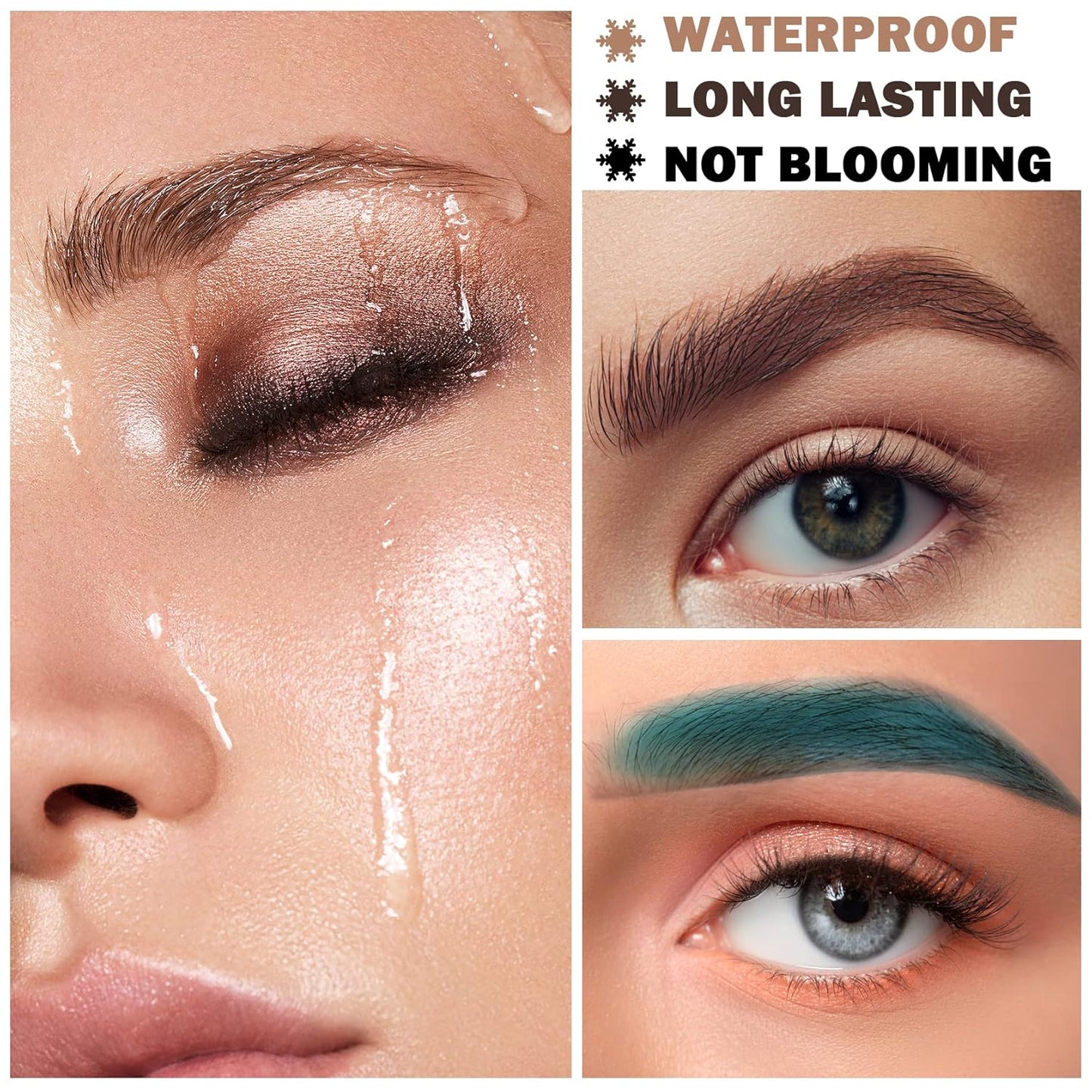 Eyebrow Pomade Cream,Brow Pomade Gel Naturally Long Lasting Waterproof,Delicate and Smooth Eye Brow Makeup Cosmetics with Eyebrow Brush - Sky Blue