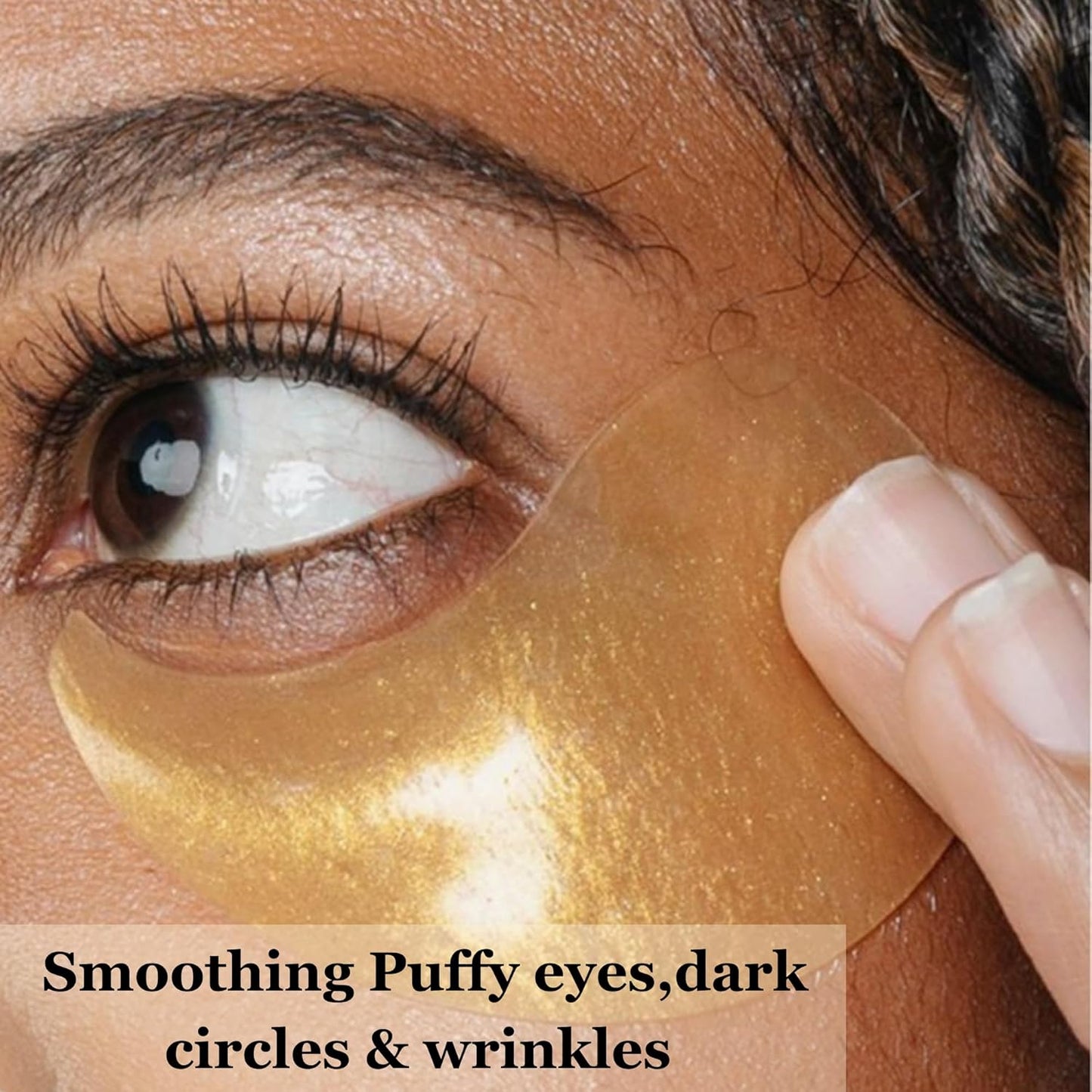 24k Gold under eye patches | Biodegradable Under eye mask with Hyaluronic Acid and Niacinamide | 30 pairs | Eye Masks For dark circles, wrinkles and puffiness