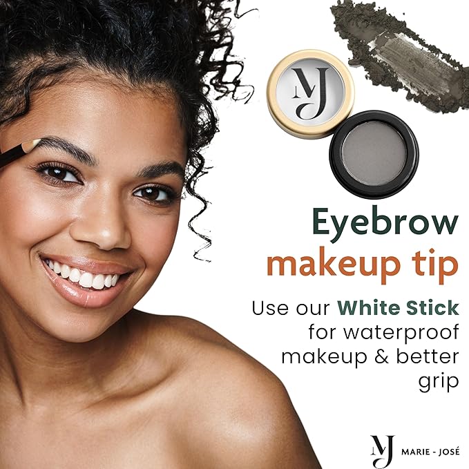 Eyebrow Powder – Long-Lasting, Waterproof, Smudge-Proof Brow Powder for Natural, Defined Brows – Vegan & Cruelty-Free Eyebrow Makeup by Marie-José (Charcoal)