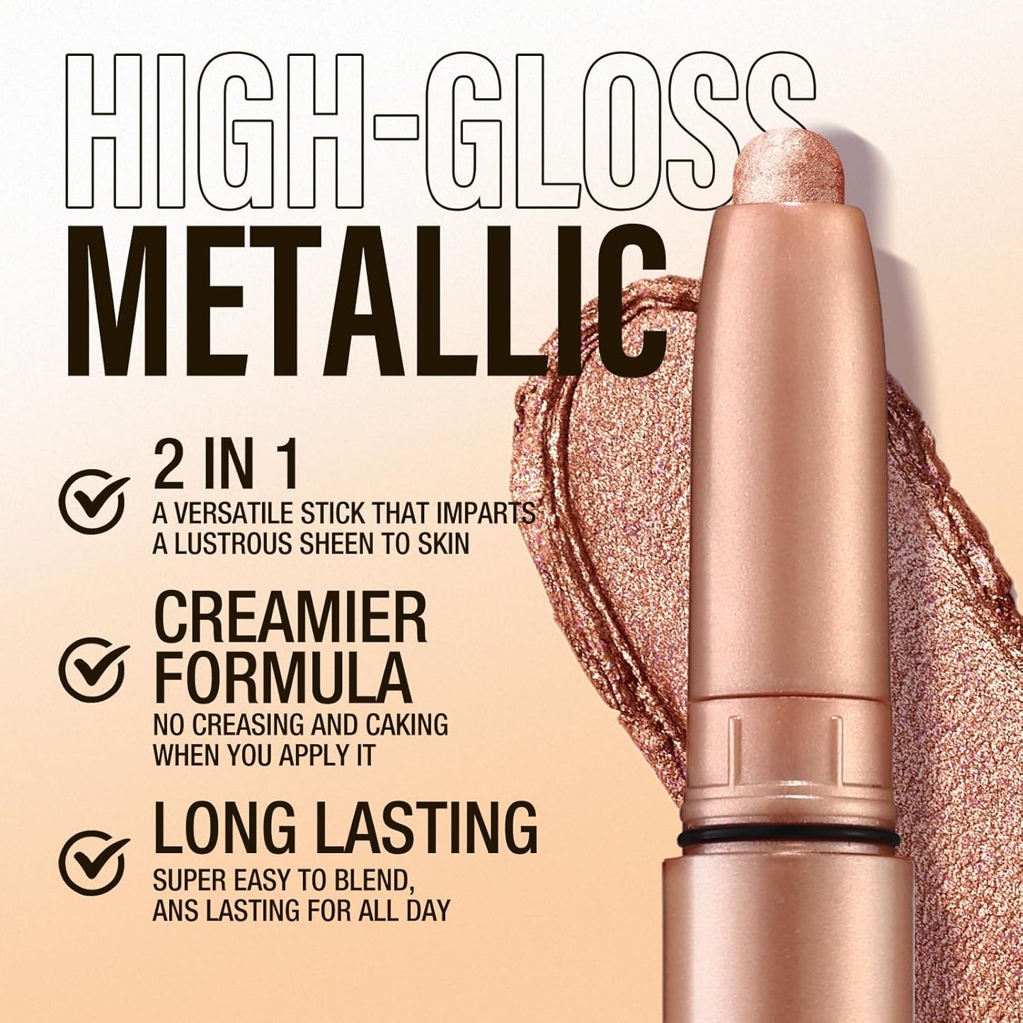 Jolilab Eyeshadow Stick Set, 8 Colors Matte Professional Bright-Colored Contouring and Highlight Stick, Cream Waterproof Long Lasting High Pigmented Eye Shadow. (2, 18-21)