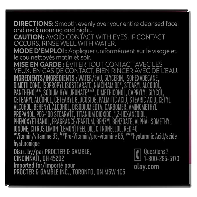 Olay Active Hydrating Cream Face Moisturizer, 1.9 fl oz