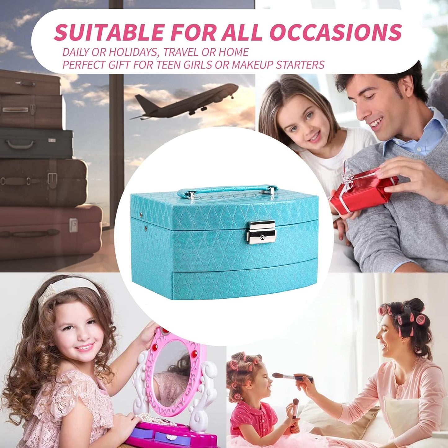 Hot Sugar Girls Makeup Kit for Birthday Gift, All in One Beginner Makeup Kit for Women Full Kit, Christmas Makeup Set for Teens 10 12 13 16 Includes Real Cosmetics and Makeup Tools (BLUE)