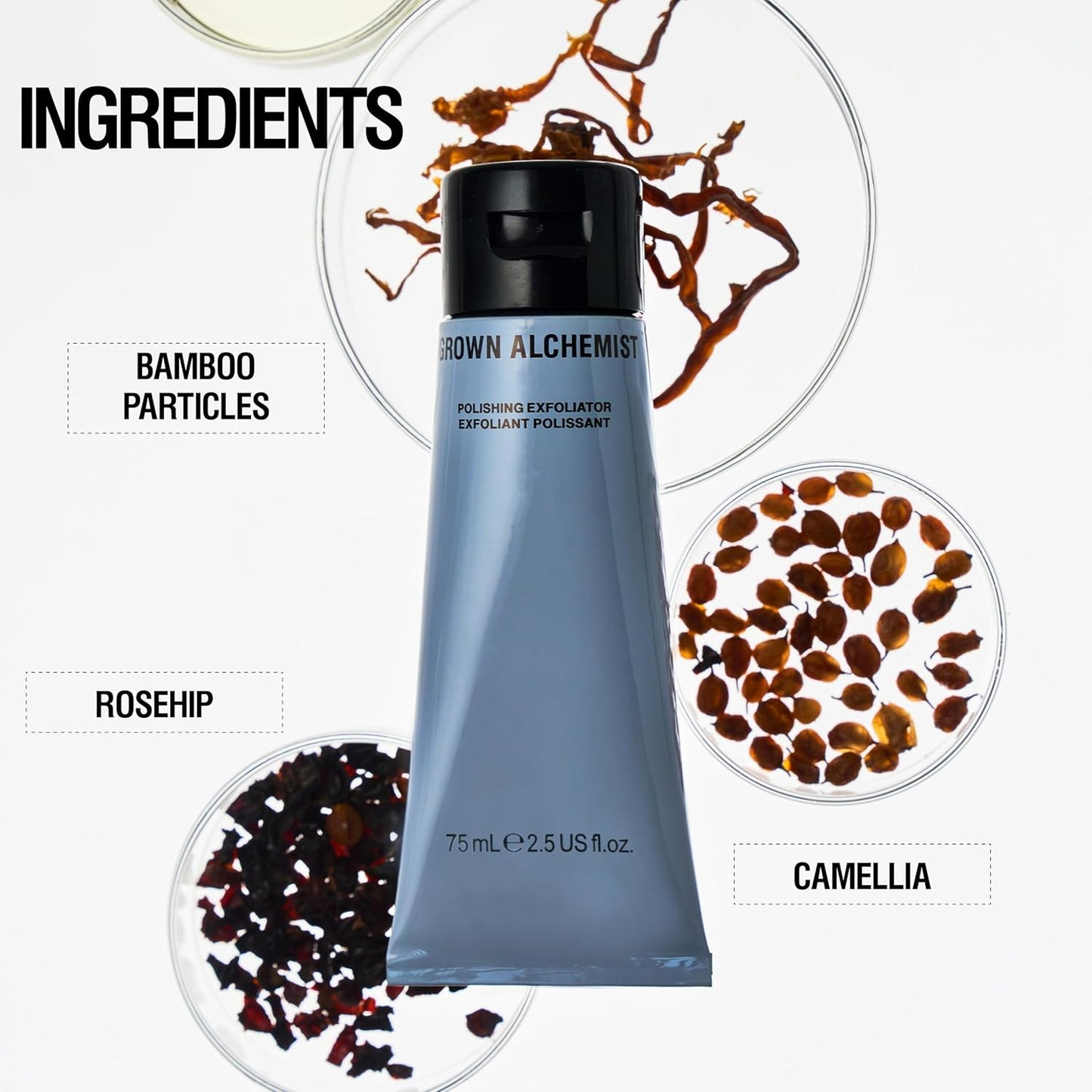 Grown Alchemist :: Polishing Facial Exfoliant with Pink Grapefruit and Glucomannan Extract (75ml / 2.53oz)