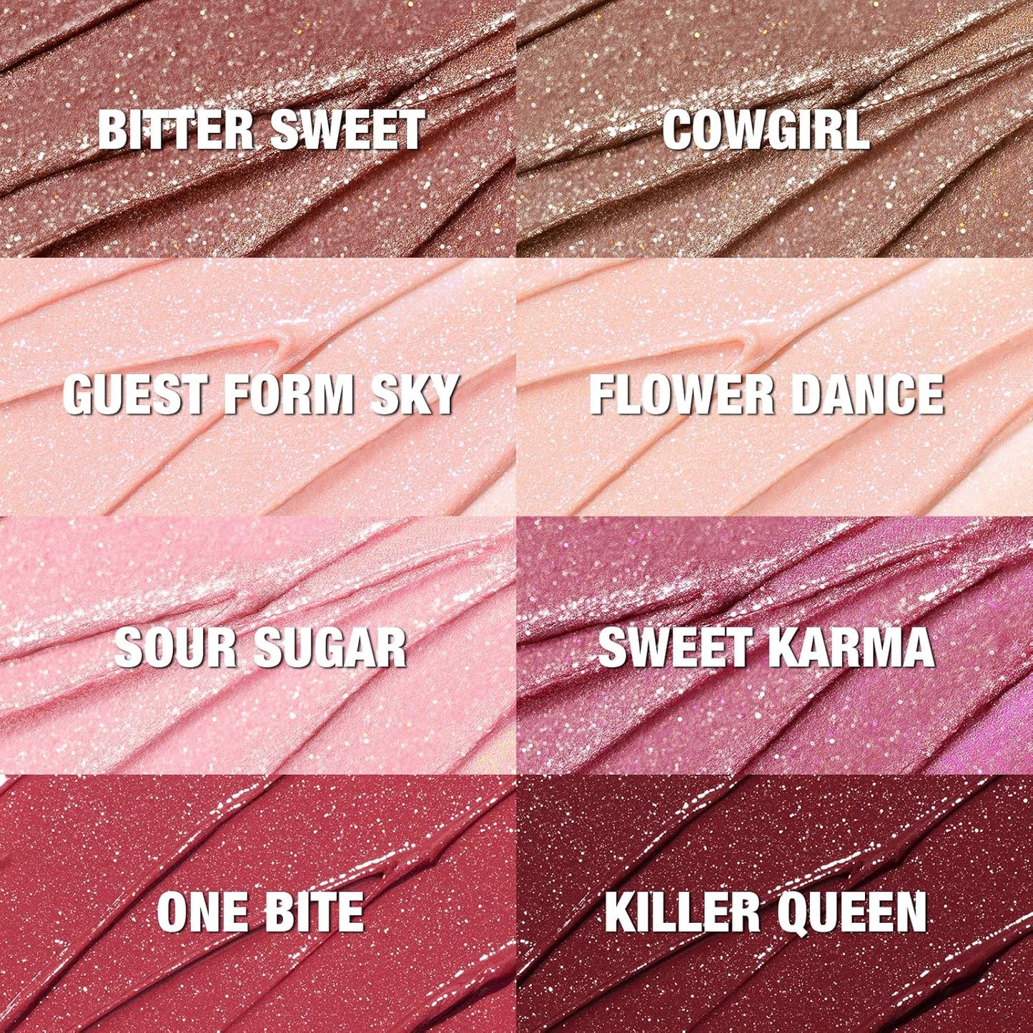 FOCALLURE Glisten Opal Shine Lipstick, High Impact Lip Color, Moisturizing Tinted Lip Balm, Lightweight & Hydrating Formula for Lip Care, SOUR SUGAR