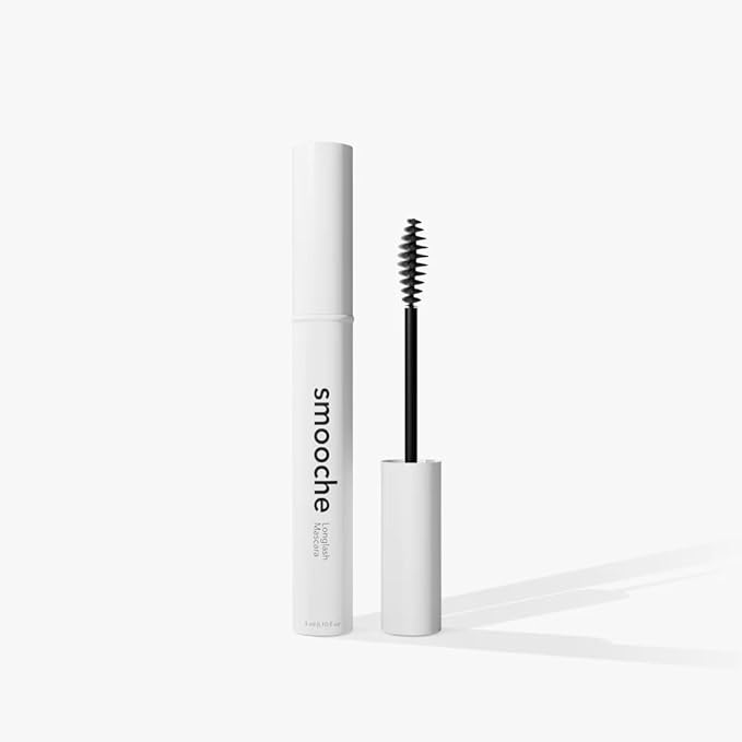 Smooche Long Lash Mascara – Smudge-Proof, Lash-Boosting Mascara with Growth Serum – Instant Length & Volume – Clean, Vegan, and Natural Ingredients – 3mL