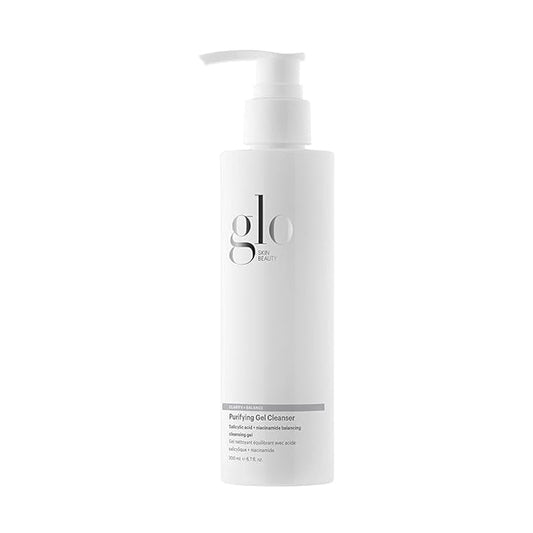 Glo Skin Beauty Purifying Gel Cleanser - Salicylic Acid + Niacinamide Face Wash Balances Skin, Targets Clogged Pores, Excess Oil & Breakouts - Gently Exfoliates & Minimizes Appearance of Fine Lines