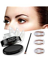 GL-Turelifes 3 Pairs of Seals Eyebrow Stamp with Brow Brush Perfect Eye Brow Power One Second Make Up Nature Brow(Black Gray)