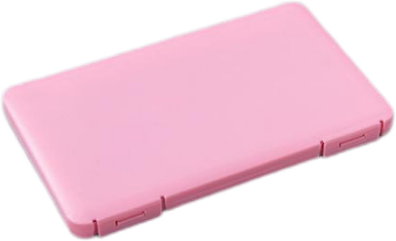 Masks Organizer, False Eyelashes Storage Box Portable,Face Masks Plastic Case Storage Box (Pink)