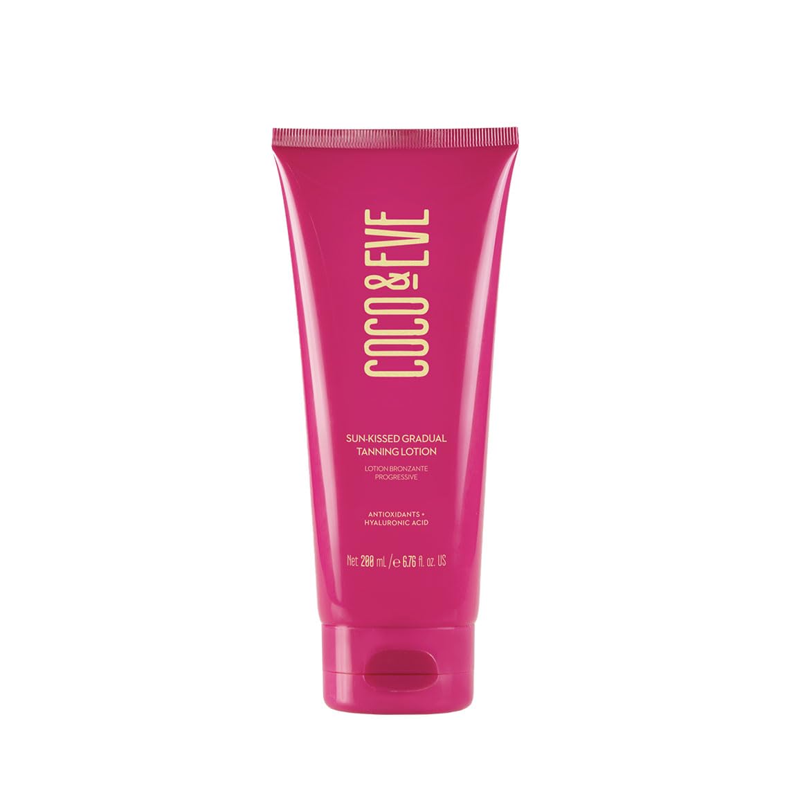 Coco & Eve Sun-kissed Gradual Tanning Lotion - Natural Sunless Moisturizing Tanner with 72H Hydration & Streak-Free, Buildable Glow. Skincare-Infused with Antioxidants and Hyaluronic Acid (6.76 fl oz)