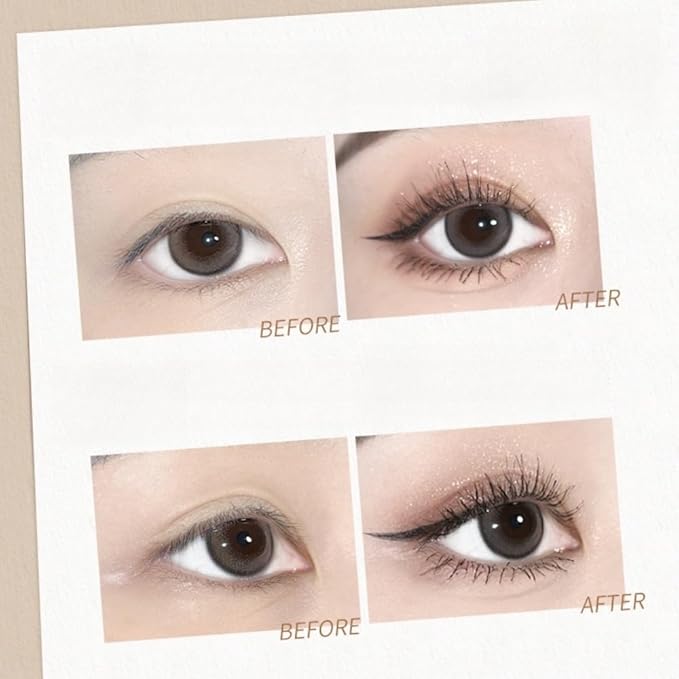 Waterproof Lash Primer for Mascara with Multi-Function Brush, Volumizing, Lengthening, Natural Look, Long-Lasting Hold, Smudge-Proof, No Clumping, Black Eyelash Primer