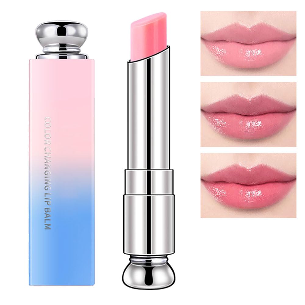BINGBRUSH Color Changing Lipstick Lip Balm,Korean Magic Lipstick Color Change Changing Lip Tint Tinted Stain Gloss Balm Long Lasting Waterproof Moisturizer (213#)