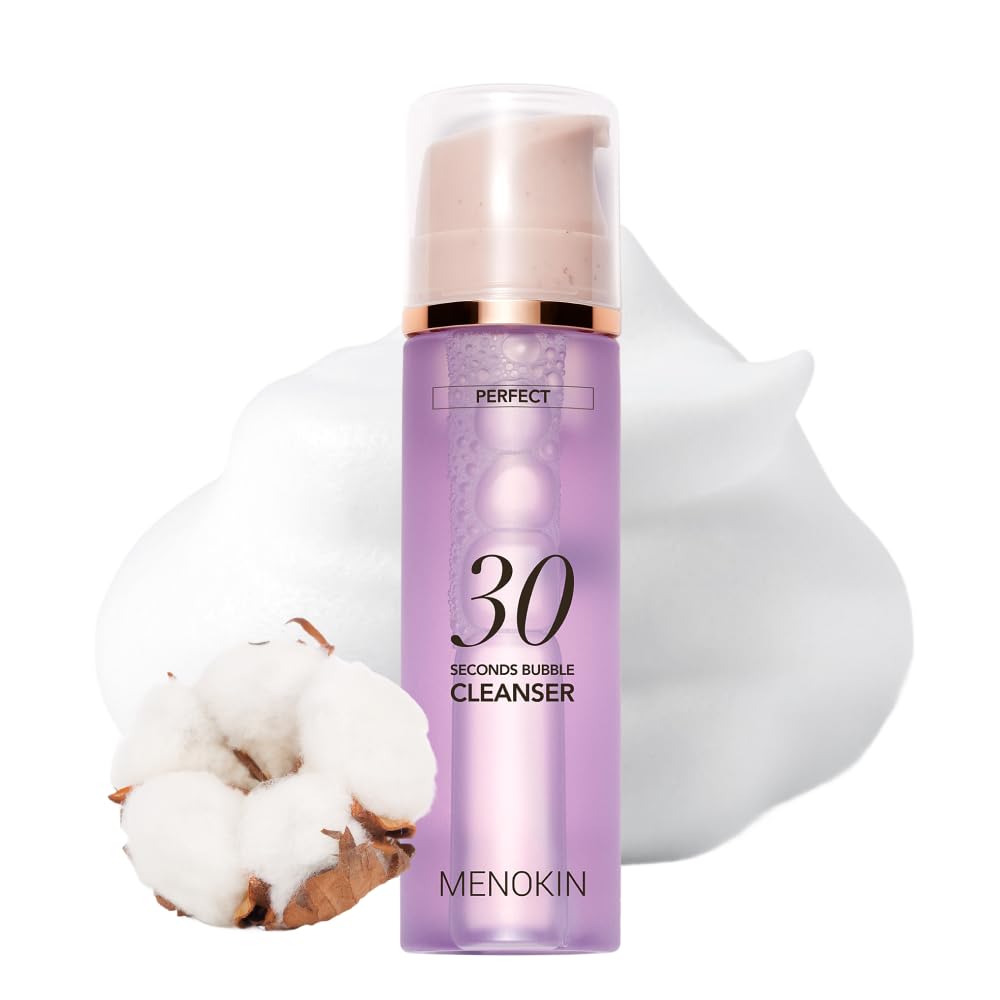 MENOKIN Cotton Cloud Bubble Cleanser [Perfect] EGF Skin Repair, Remove Impurities, Low pH for Sensitive Skin, Hydrating & Non-Stripping, Gentle Face Wash, Foaming bubbles, Korean Skincare 5.07 fl oz