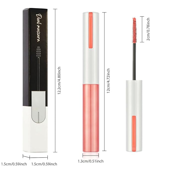 Colored Mascara for Eyelashes with Comb Set,Colorful Waterproof Long lasting Charming Voluminous Mascara for Women Cruelty Free Vegan Eye Makeup (C-1Pc 07#apricot, C)