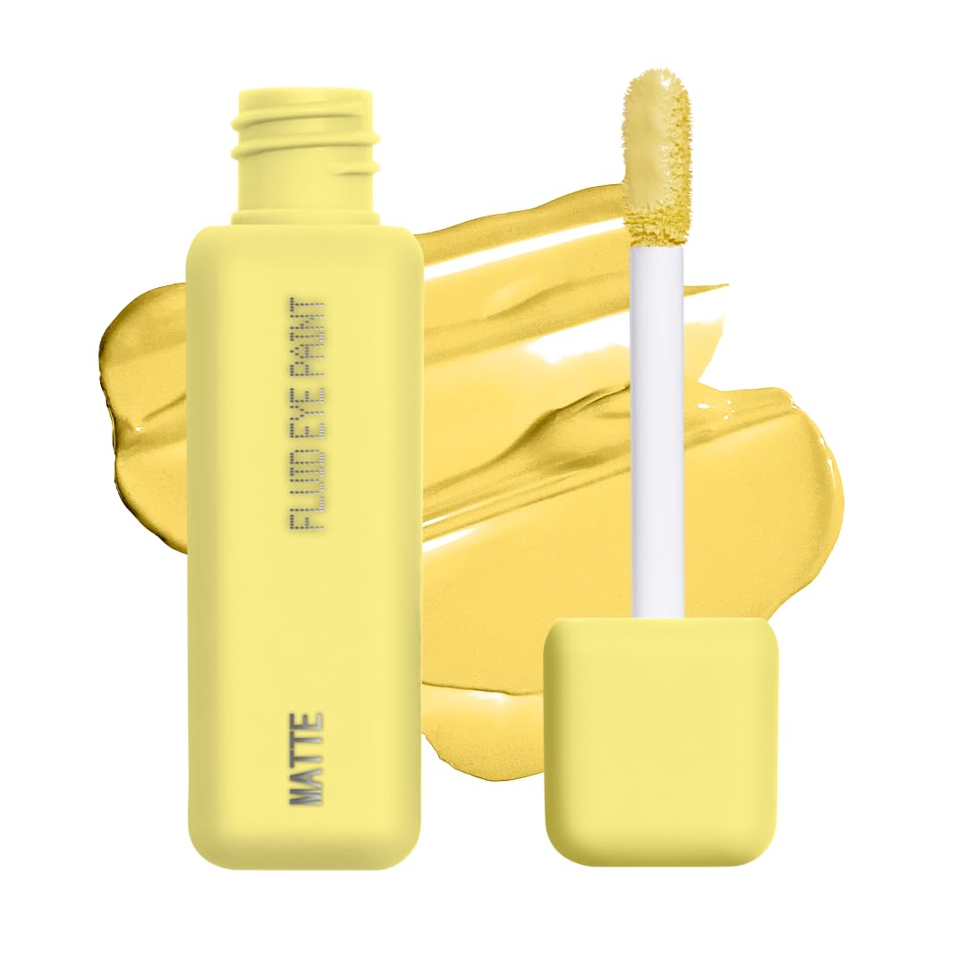 about-face Matte Fluid Eye Paint Incoming – High-Pigment Liquid Eyeshadow, Long-Lasting, No-Budge Matte Finish, Vegan & Cruelty-Free (Mellow Yellow)