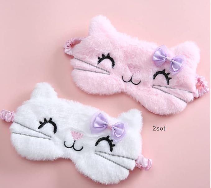 Sanrio Hello Kitty Sleep Eye Mask/Hello Kitty Face Sleep Mask/Comfortable and Soft Eye Cover Sleep and Cheese # .3 Tissue