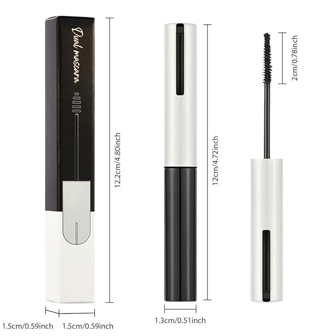 Colored Mascara for Eyelashes with Comb Set,Colorful Waterproof Mascara Long lasting Charming Voluminous for Women Cruelty Free Vegan Eye Makeup (C-1Pc 01#black, C)