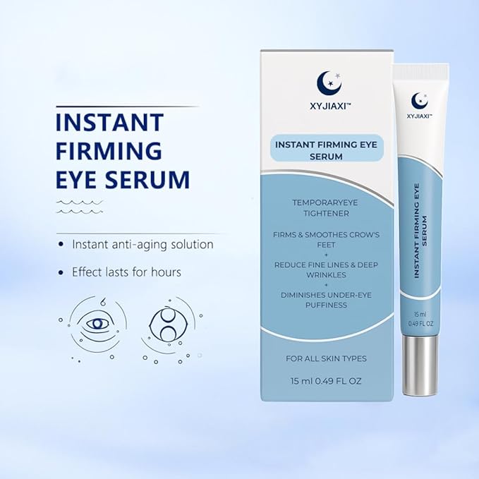 Instant Firming Eye Serum, Reduces Under-Eye Bags, Wrinkles, Dark Circles, Fine Lines & Crow's Feet – Anti-Aging Wrinkle Remover | 15ml(0.49 oz)