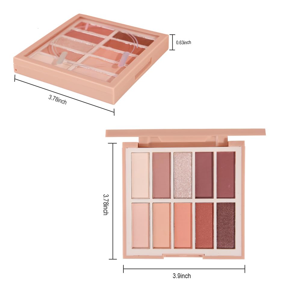 Neutral Natural Eye Shadow Palette,Matte Nude Pink Brown Naked Cream Eyeshadow Palette,Make Up Pallets for Women Natural Eyeshadow for Eyes Long Lasting Naturing-Looking