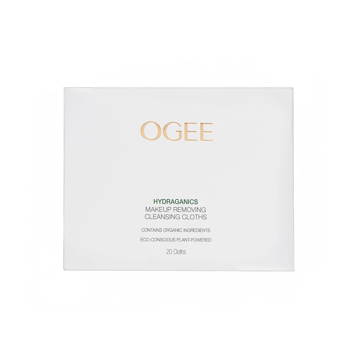 Ogee Gentle Makeup Remover Wipes - Moisturizing Makeup Wipes - Nourishing Formula of Jojoba Oil, Aloe Vera & Essential Oils - Facial Cleansing Cloths (20ct)