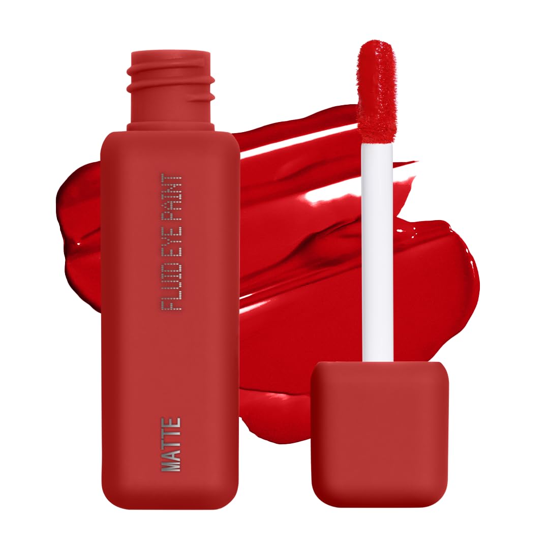 about-face Matte Fluid Eye Paint Scream of Consciousness – High-Pigment Liquid Eyeshadow, Long-Lasting, No-Budge Matte Finish, Vegan & Cruelty-Free (Primary Red)
