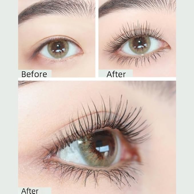 Black Mascara Primer, EyeLash Primer for Mascara with Comb Brush, Volumizing, Lengthening, Natural Look, Long-Lasting Hold, Smudge-Proof, No Clumping, Eye Makeup, Waterproof