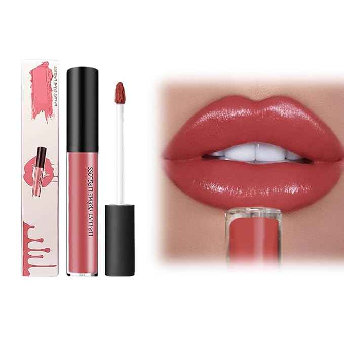 12 Colors Cream Texture Lipstick for Women, Long Lasting Lipstick Non-Stick Lipgloss Velvet Lip Makeup, Moisturizing Liquid Lip Stick Non-Fading Lip Gloss Hydrating Lip Tint for Makeup (#11)