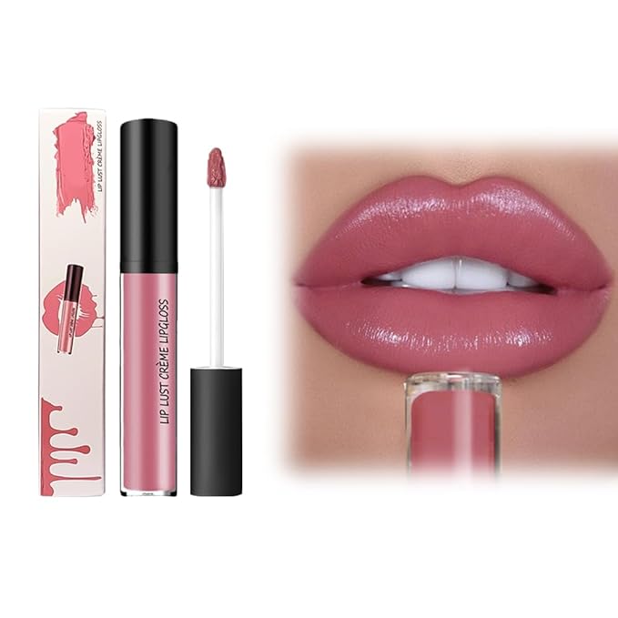 12 Colors Cream Texture Lipstick for Women, Long Lasting Lipstick Non-Stick Lipgloss Velvet Lip Makeup, Moisturizing Liquid Lip Stick Non-Fading Lip Gloss Hydrating Lip Tint for Makeup (#05)