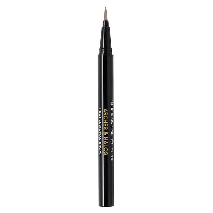 Arches and Halos Fine Bristle Tip Pen - Eyebrow Pencils for Women - Vegan Brow Pencil - Smudge-Proof, Buildable Formula - Mocha Blonde - 0.02 oz