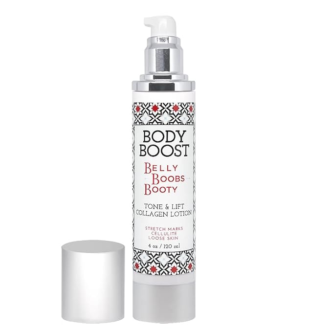Body Boost NYC Tone and Lift Collagen Lotion- Strengthen and Firm Loose Skin and Stretch Marks- Pregnancy Safe