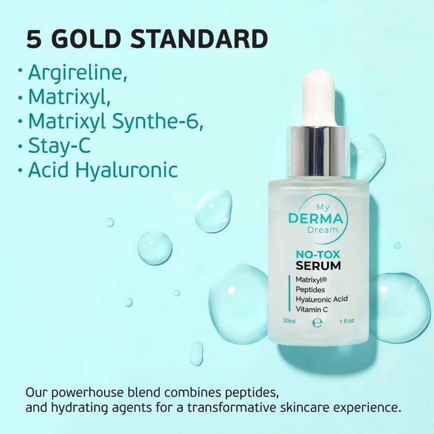 No-Tox face serums for anti aging | wrinkle reduction anti aging serum | Supports natural repair & Crafted to ignite a boost in collagen synthesis