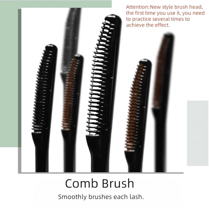 Black Mascara Primer, EyeLash Primer for Mascara with Comb Brush, Volumizing, Lengthening, Natural Look, Long-Lasting Hold, Smudge-Proof, No Clumping, Eye Makeup, Waterproof