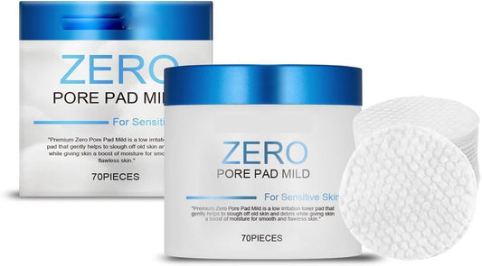 Zero Pore Facial Toner Pads 2.0, Dual-Textured, 4.5% AHA Lactic Acid, 0.45% BHA Salicylic Acid, 70 Count