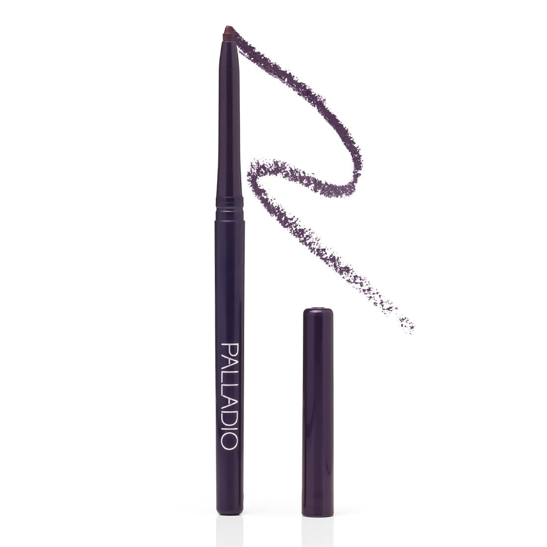 Palladio Retractable Waterproof Eyeliner, Richly Pigmented Color and Creamy, Slip Twist Up Pencil Eye Liner, Smudge Proof Long Lasting Application, All Day Wear, No Sharpener Required, Exotic Plum
