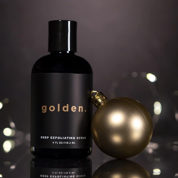 Golden Grooming Co. Exfoliating Face Scrub for Men - Deep Cleansing Facial Cleanser w/Coconut Oil & Aloe Vera - Exfoliating Face Wash for Men - Face Scrub for Oily & Dry Skin - For All Skin Types-4oz